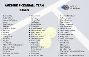 [Unique] 700+ Awesome Pickleball Team Names in 2024 | LOP