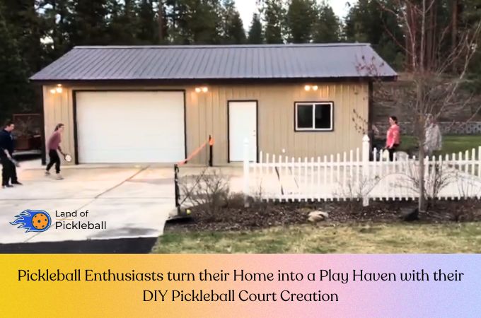 Pickleball fans make courts  in their garages, basements, yards, or gardens.