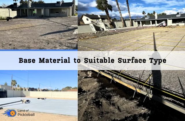 Base Material to Suitable Surface Type