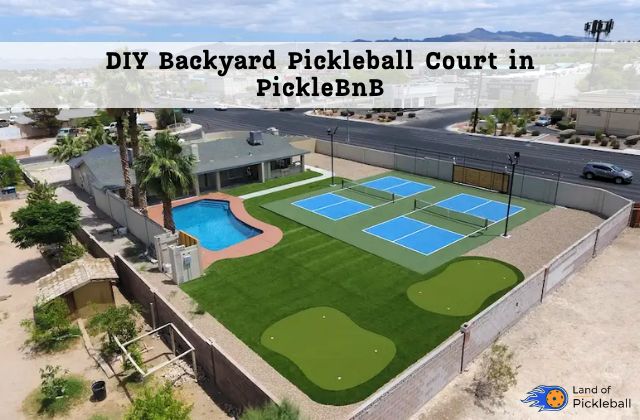 DIY backyard pickleball court